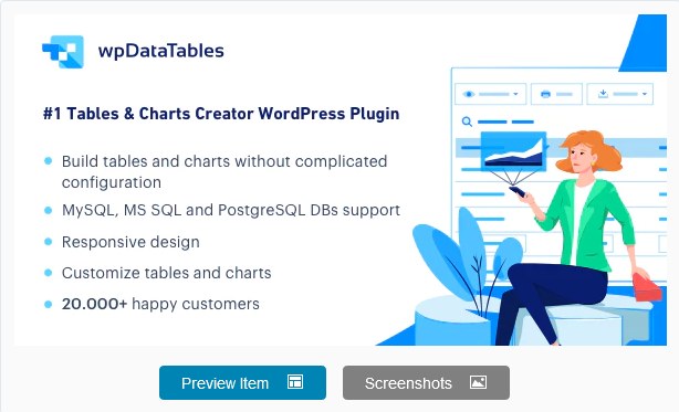 wpDataTables - Tables and Charts Manager for WordPress